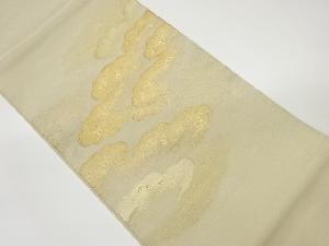 砂子綴れ雲に色紙散らし模様織出し袋帯